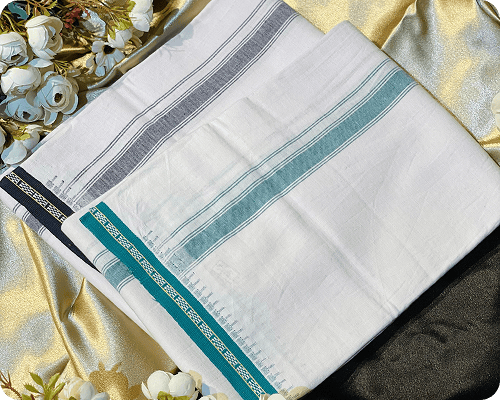 Multicolor Stripe Soft Kadhar Dhotis