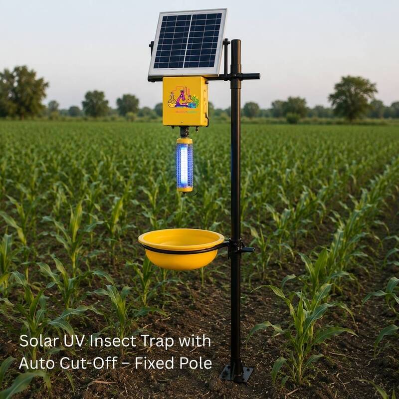 Solar UV Insect Trap with Auto Cut-Off – Adjustable Pole