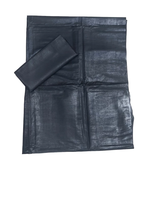 Black Solid katan silk Unstitched Salwar Suit Fabric with Dupatta