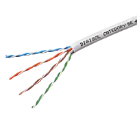 Digisol Channel SCS Solid Cable, Cat5e UTP, 4 Pair, 24 AWG, FRPVC/LSZH Sheath, Grey, 305m