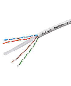 Digisol Enterprise ConvergeX Solid Cable, Cat 6 UTP, 4 Pair, 23 AWG, 0.55mm, Grey, 305m