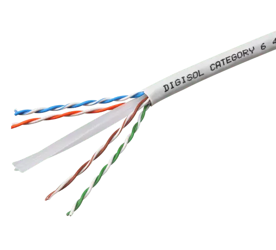 Digisol Channel SCS Solid Cable, Cat6 UTP, 4 Pair, 23 AWG, LSZH Sheath, Grey, 305m