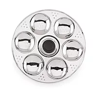 Sonu Stainless Steel Triply Base Multi Kadhai with mini, Dhokla, steamer & regular idly plates