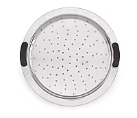 Sonu Stainless Steel Triply Base Multi Kadhai with mini, Dhokla, steamer & regular idly plates