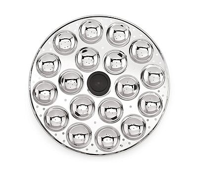 Sonu Stainless Steel Triply Base Multi Kadhai with mini, Dhokla, steamer & regular idly plates