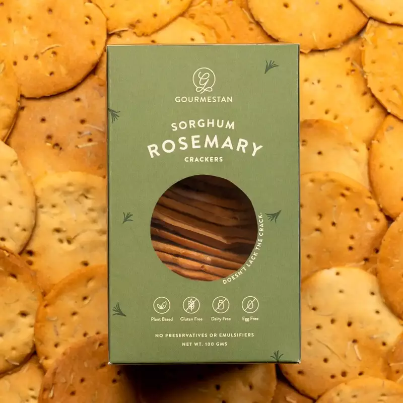Sorghum Rosemary Cracker 100 Gms - Gourmestan