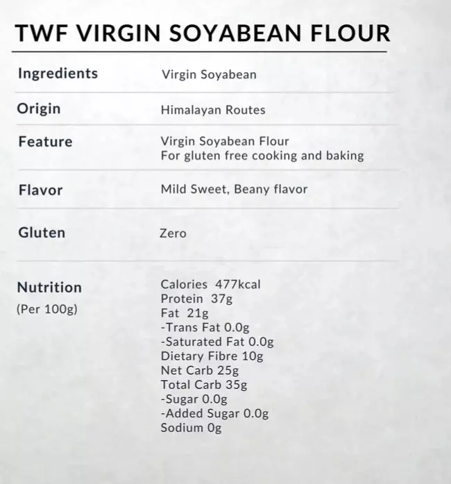 Virgin Soyabean Flour 1 Kg - TWF