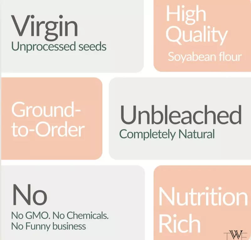 Virgin Soyabean Flour 1 Kg - TWF