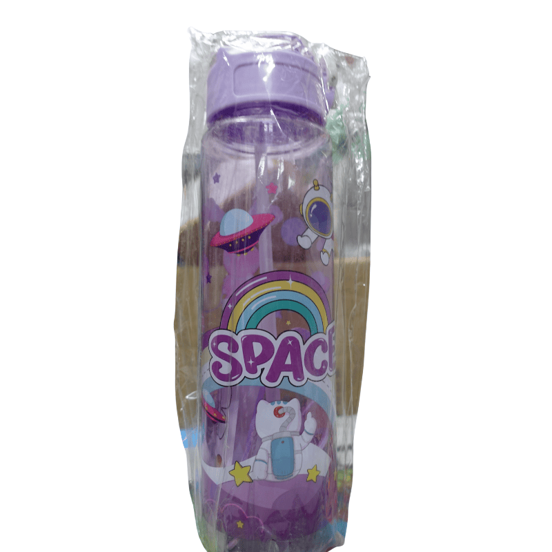 Zigdeal Space-Themed Kids Water Bottle – Plastic Drink Bottle | Lightweight | Daily Use