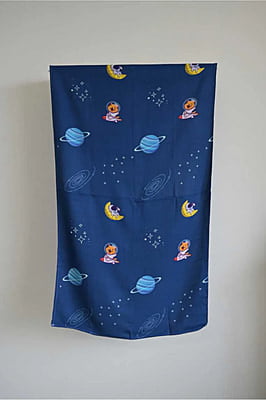 Thin Bamboo Kids Towel | Space Traveler| Ultra Soft, Quick Dry, Lightweight || 124 x 68 cm, 450 GSM, Eco-Friendly