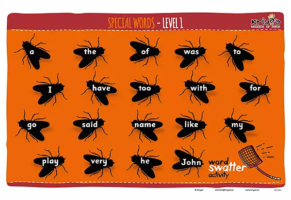 Special Words Level 1 Poster