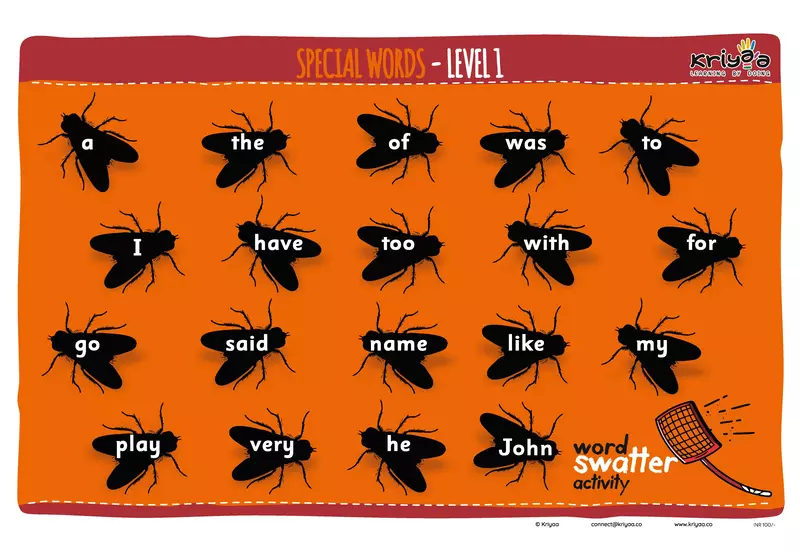 Special Words Level 1 Poster