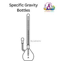 Specific Gravity Bottles with standard joint Thermometer - Pyknometer