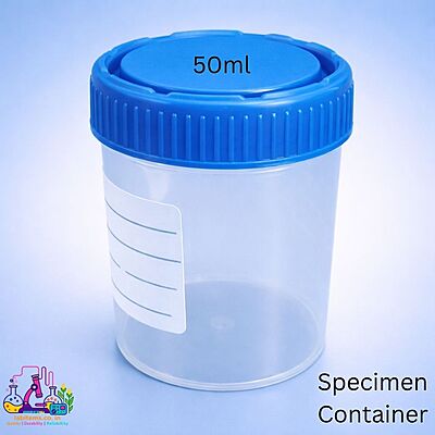 Specimen Container Flat Bottom 50ml