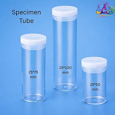 Specimen tube for 25 x 75 mm Pack of 10