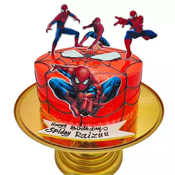 Spider-Man themed birthday cake