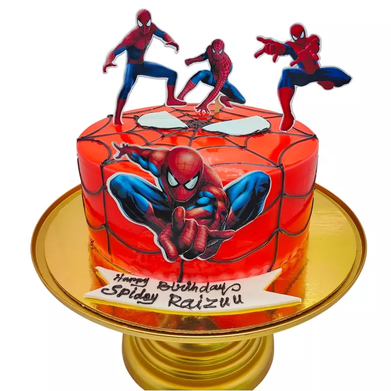 Spider-Man themed birthday cake