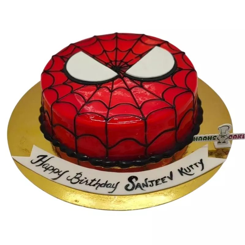 SpiderMan Web Cake