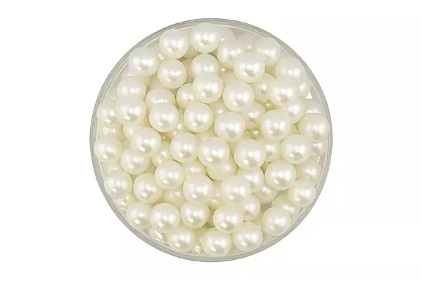 Sprinkles White/Pearl Balls 8mm - 50gm