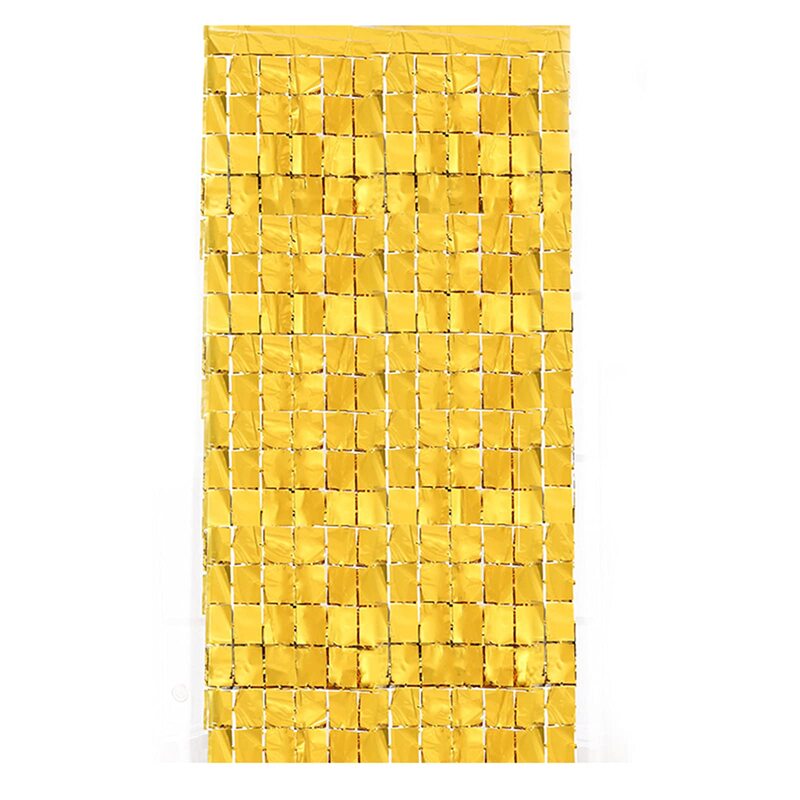 Square Foil Curtain Gold | (3x6 Feet)