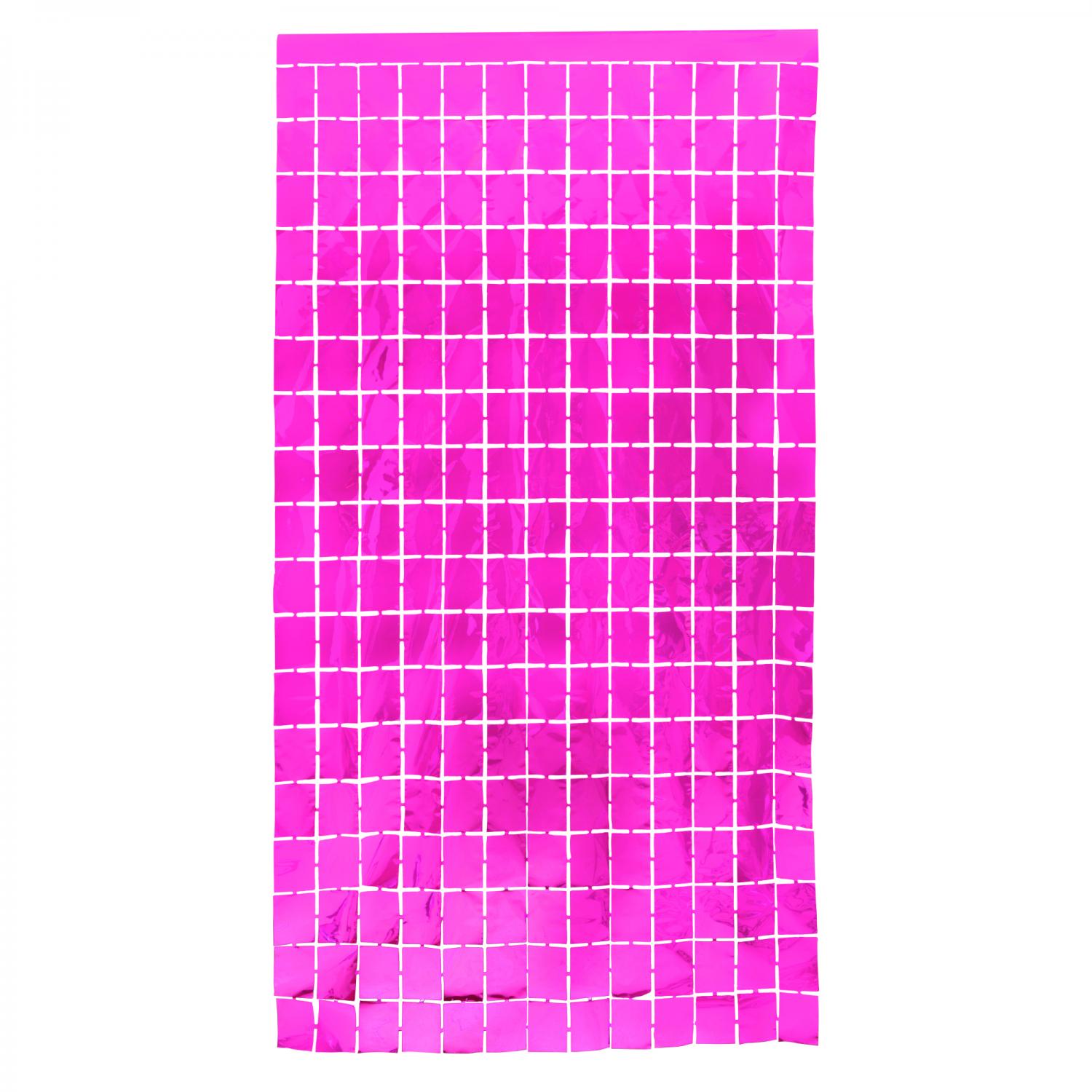 Square Foil Curtain Pink | (3x6 Feet)