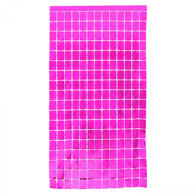Square Foil Curtain Pink | (3x6 Feet)