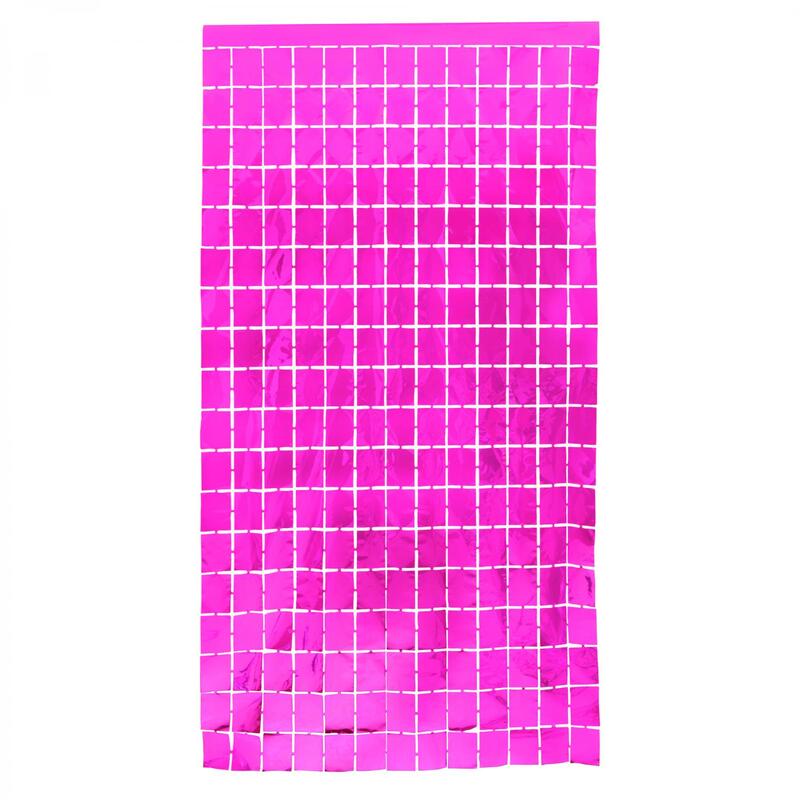 Square Foil Curtain Pink | (3x6 Feet)