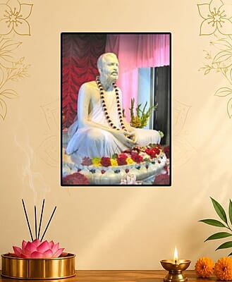 [WL] Sri Ramakrishna - Marble Statue Side Profile - Belur Math