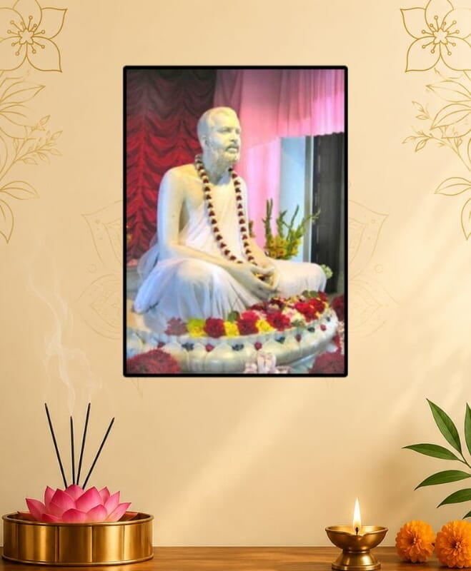 [WL] Sri Ramakrishna - Marble Statue Side Profile - Belur Math