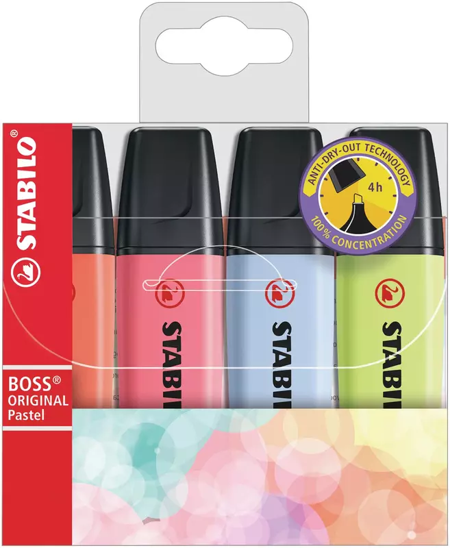 STABILO HIGHLIGHTER -70/4-3 BOSS PSTL 4 STABILO HIGHLIGHTER -70/4-3 BOSS PSTL 4