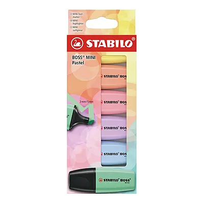 STABILO HIGHLIGHTER - 07/06-31 BOSS MINI PSTL 6