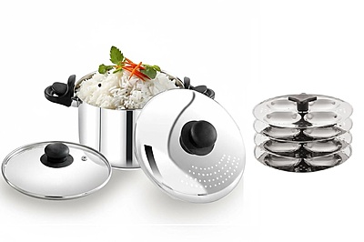 Sonu Stainless Steel Strainer Pot  | Multipurpose Pasta, Noodles & Vegetable Cooker