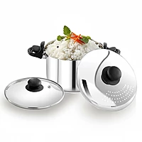 Sonu Stainless Steel Strainer Pot | Multipurpose Pasta, Noodles & Vegetable Cooker
