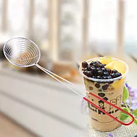 Granny Kitchen Stainless Steel Spider Strainer, Mesh Skimmer with Red Handle- Junior
