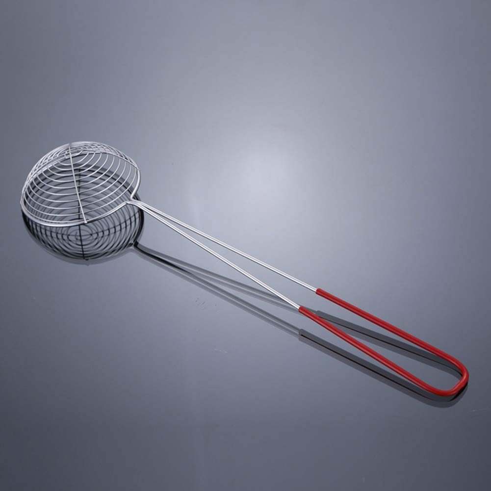 Granny Kitchen Stainless Steel Spider Strainer, Mesh Skimmer with Red Handle- Junior