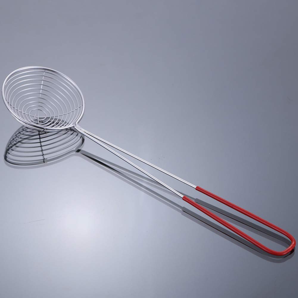 Granny Kitchen Stainless Steel Spider Strainer, Mesh Skimmer with Red Handle- Junior