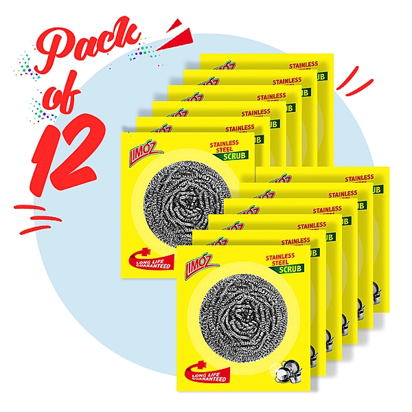 LIMOZ | Stainless Steel Scrub 11G (Pack of 12)