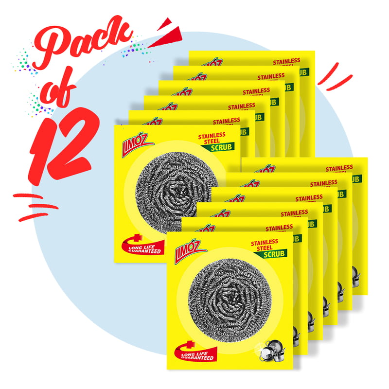 LIMOZ | Stainless Steel Scrub 11G (Pack of 12)