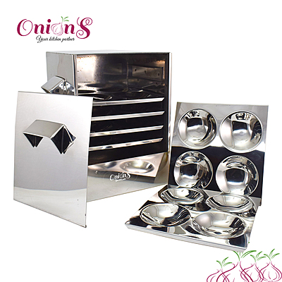 Onions Stainless Steel Cauka/Square/Cubic Idly cooker – FOR HOME USE ONLY