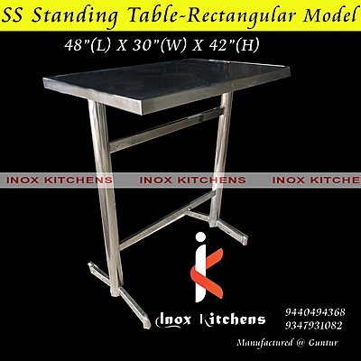 SS Standing Table Rectangular