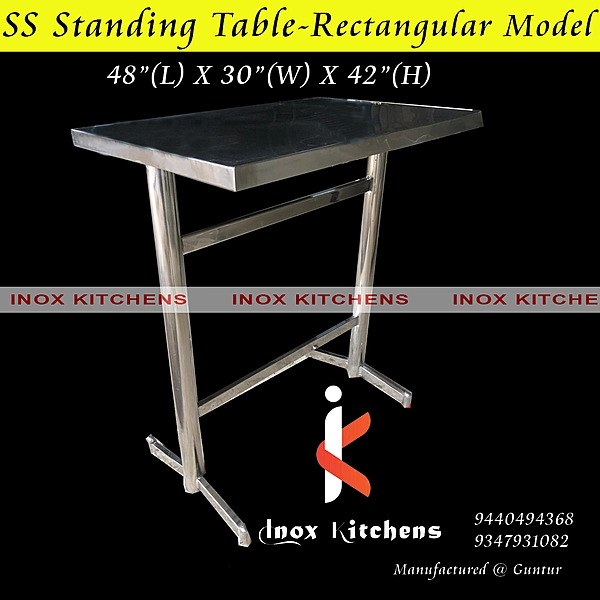 SS Standing Table Rectangular