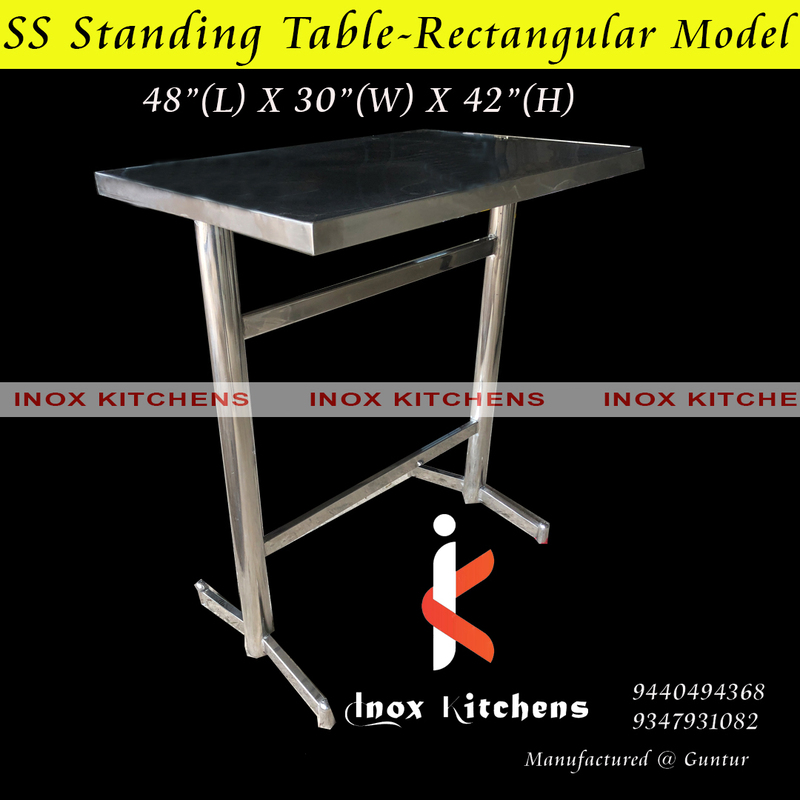 SS Standing Table Rectangular