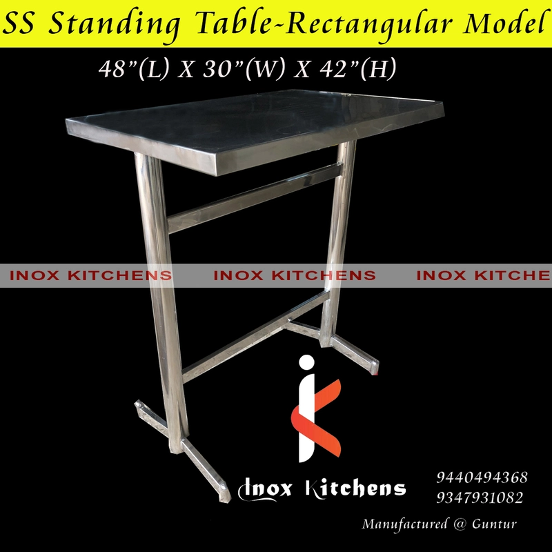 SS Standing Table Rectangular