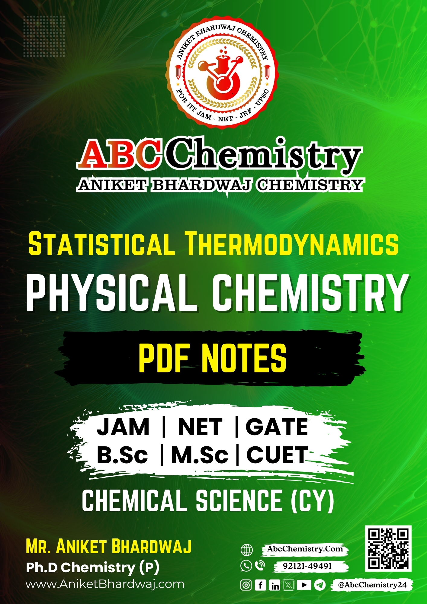 Statistical Thermodynamics Study Material Statistical Thermodynamics Study Material