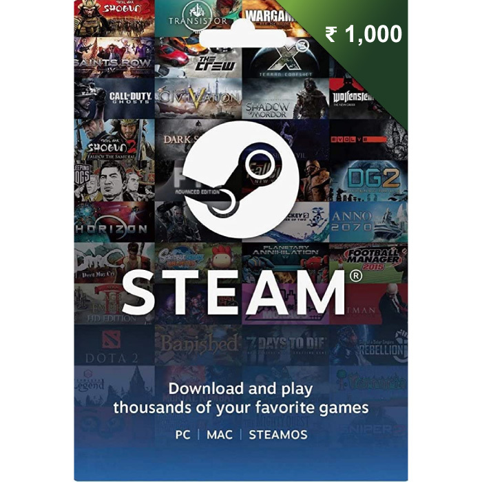 Steam wallet INR 1000 GT