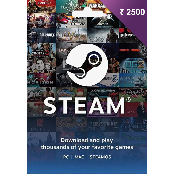 Steam wallet INR 2500 GT