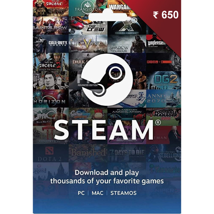 Steam wallet INR 650 GT m