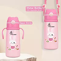 R For Rabbit - Steebo Safari Sippy Water Bottle - Pink Bunny