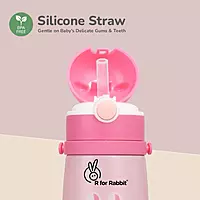 R For Rabbit - Steebo Safari Sippy Water Bottle - Pink Bunny