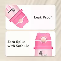 R For Rabbit - Steebo Safari Sippy Water Bottle - Pink Bunny